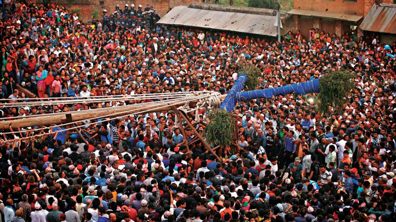 ३६७ वर्ष नेपाल मण्डलकाे राजधानी थियाे भक्तपुर, यस्तो छ विस्केट जात्राको नालीबेली